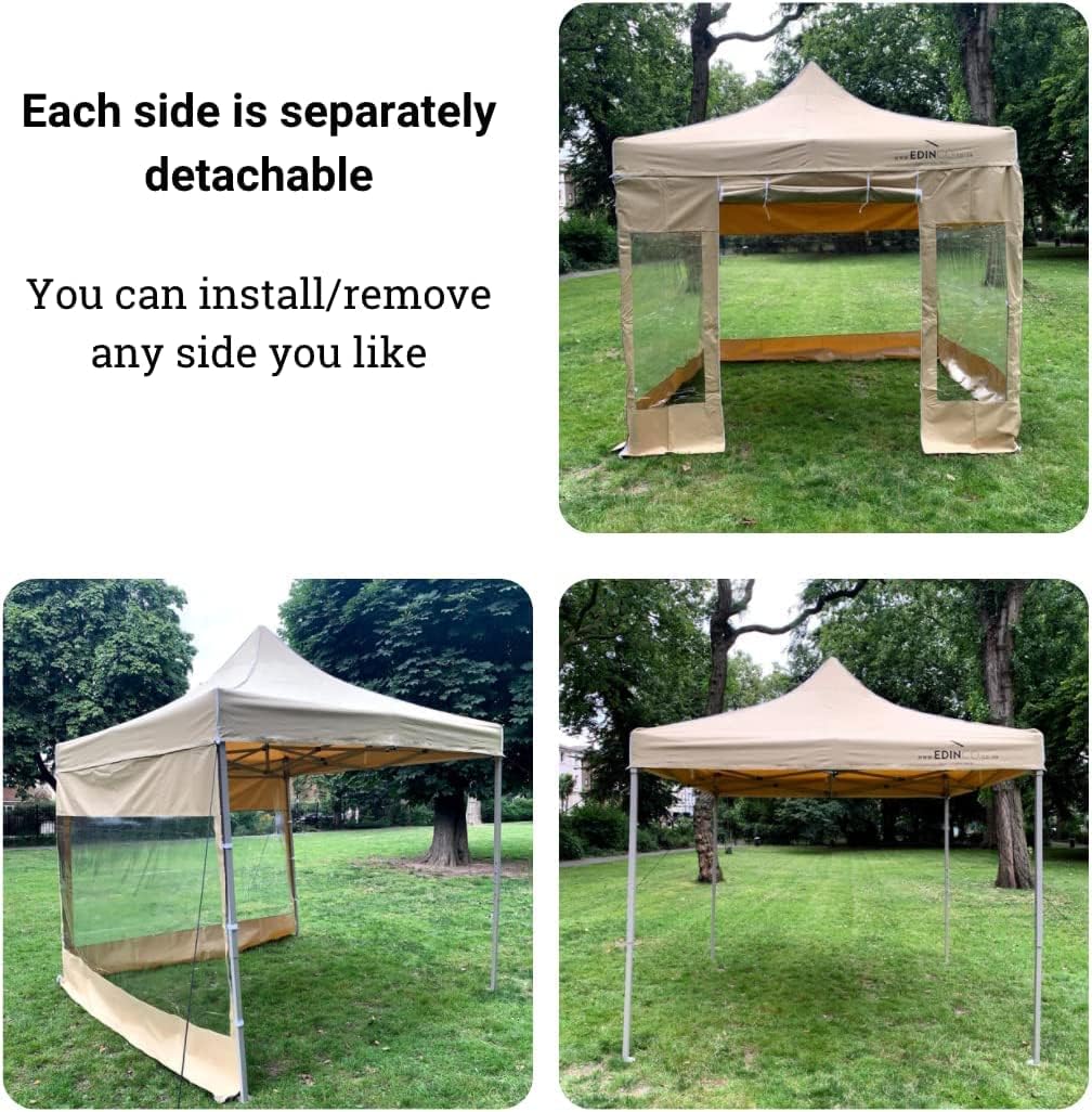 Edinco Pop Up Gazebo with Sides 3x3m