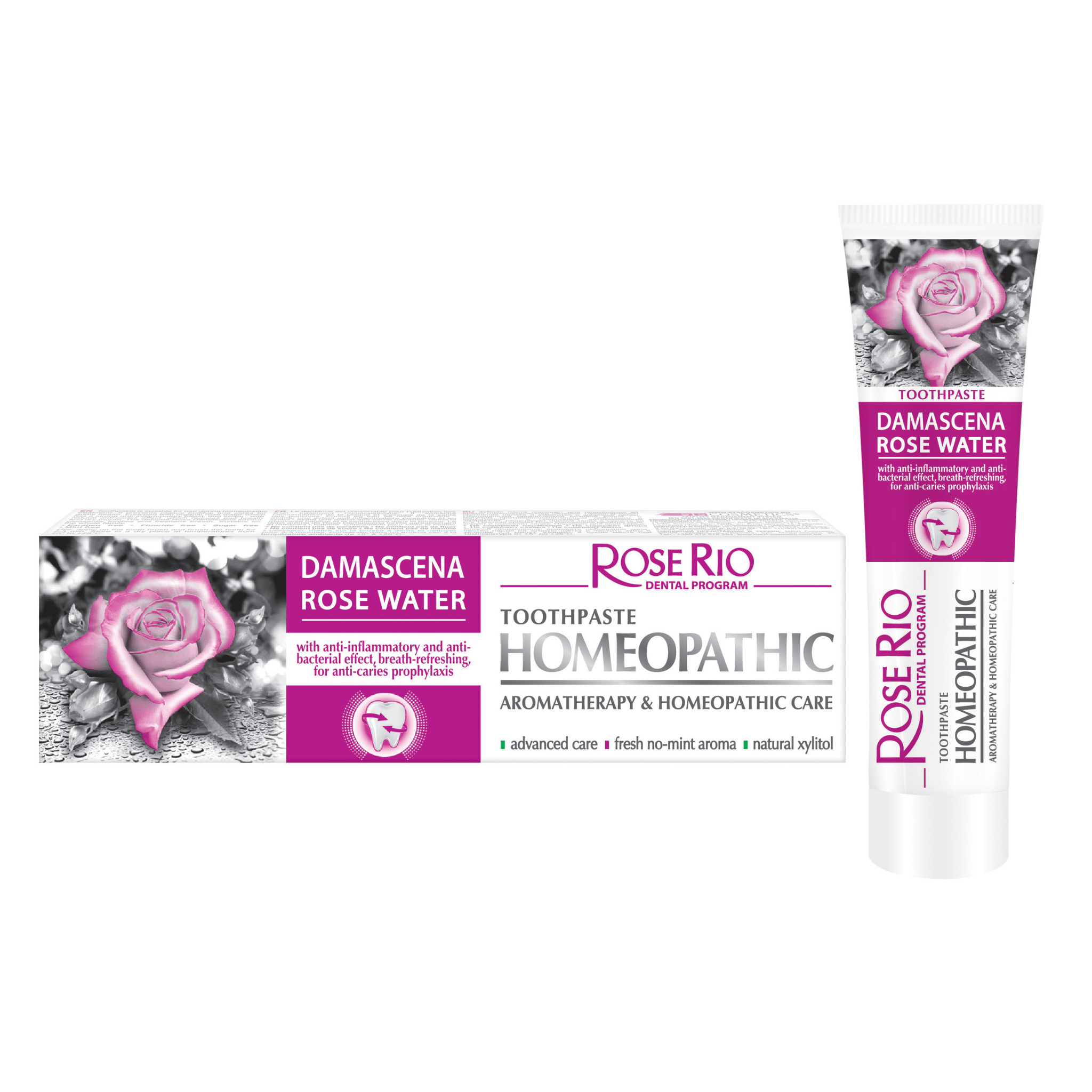 Edinco Homeopathic Toothpaste with Organic Rose Water for Gum Health and luxury oral care