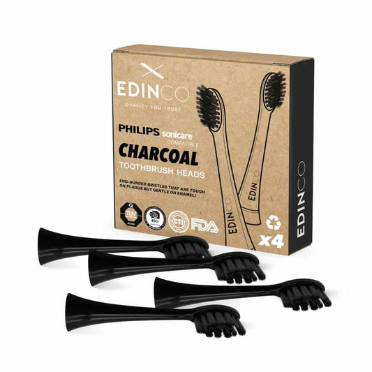 Recyclable Charcoal Toothbrush Heads Compatible with Philips Sonicare