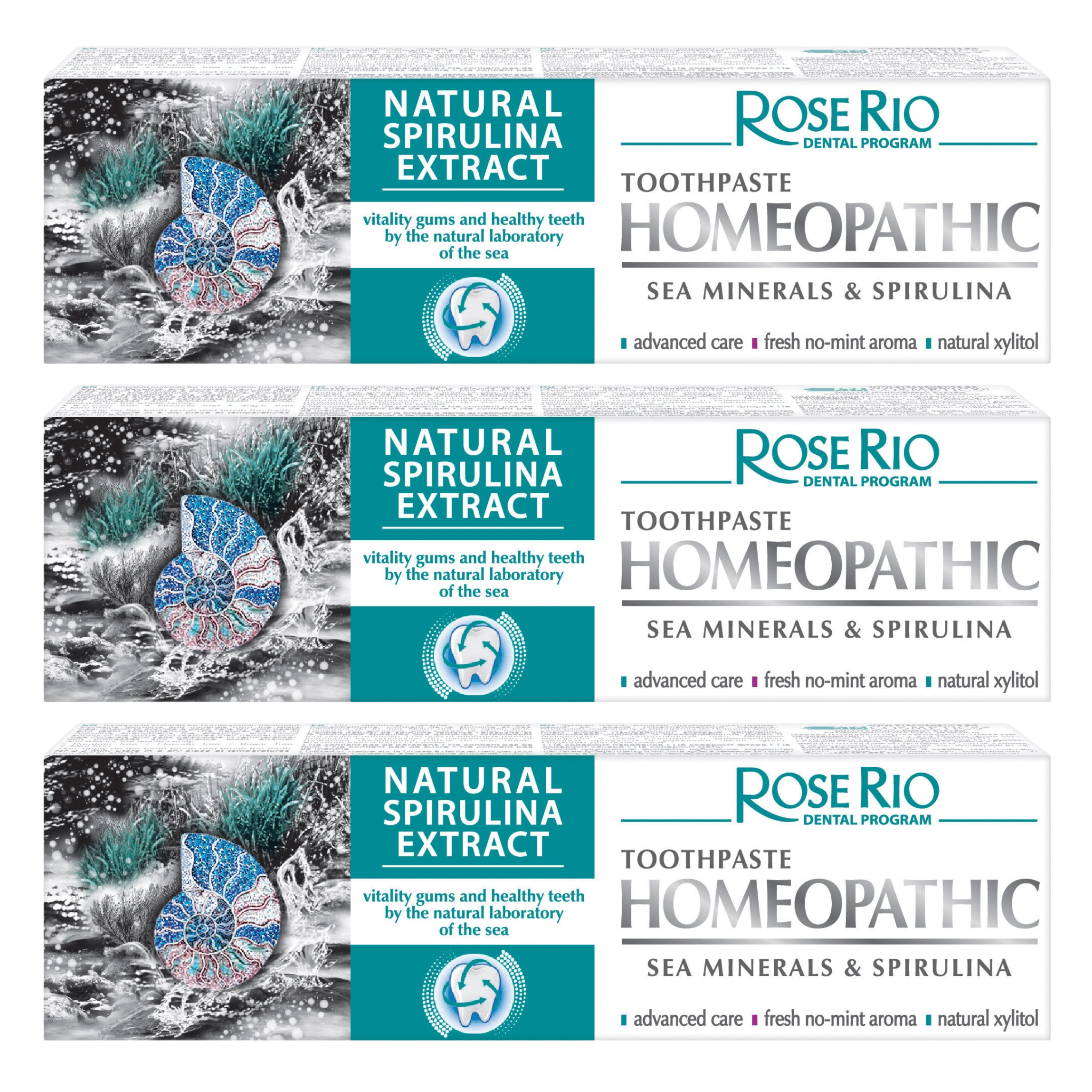 Edinco Homeopathic Toothpaste with Sea Minerals and Spirulina for vitality gums and healthy teeth, promotes regenerate enamel