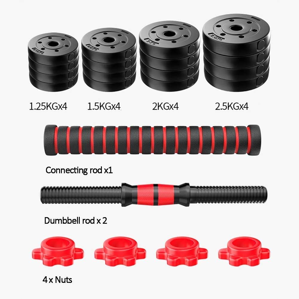 30KG Adjustable Dumbbells and Gym Gloves