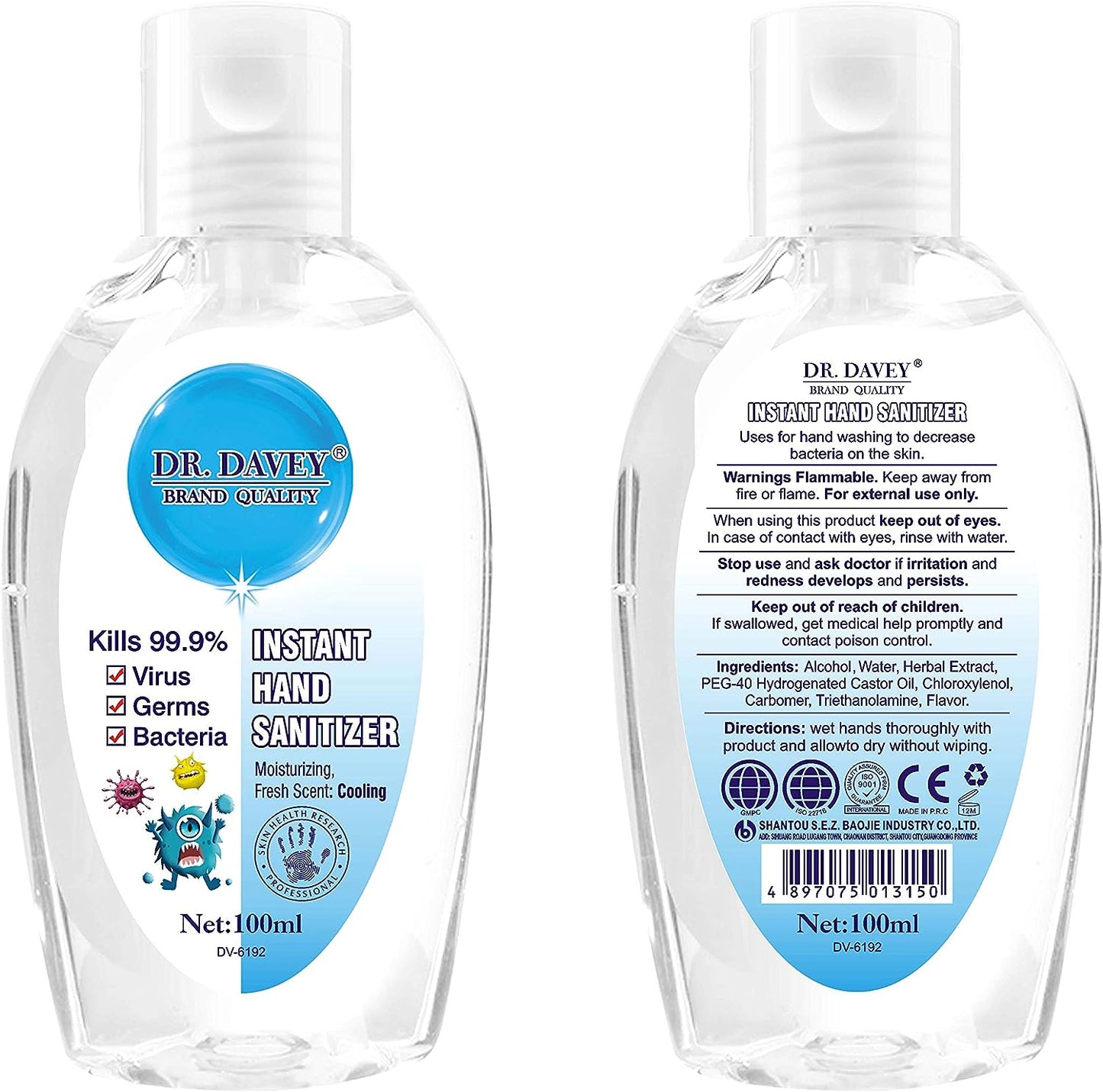 Herbal Moisturising 75% alc. Hand Sanitiser Gel 100ml - Multi-Pack