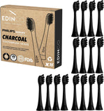 Edinco Philips Sonicare compatible toothbrush heads in charcoal color with 16 gentle bristles