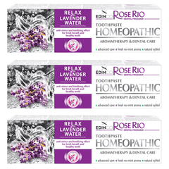 Edinco Relax Lavender Water Toothpaste, a sleep aid with aromatherapy for fresh breath and healthy teeth