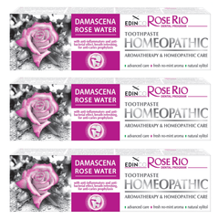Edinco Rose Rio Homeopathic Toothpaste with Damascena Rose Water for Gum Health, luxury oral care