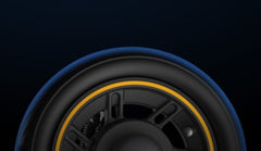 Close-up of Segway Ninebot MAX G30 Gen 2 scooter tire showcasing durable tread design.