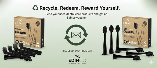 Edinco Electric Toothbrush Heads for Oral-B and Philips Sonicare with Fluoride-Free Toothpaste and Recyclable Packaging