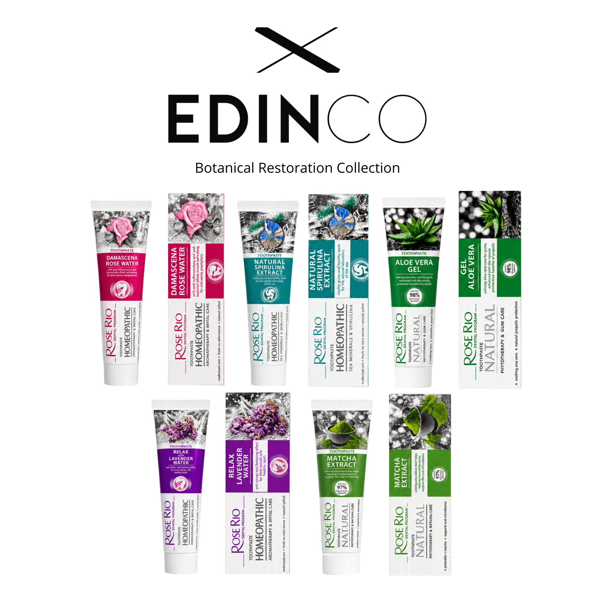 Botanical Restoration toothpastes - Edinco