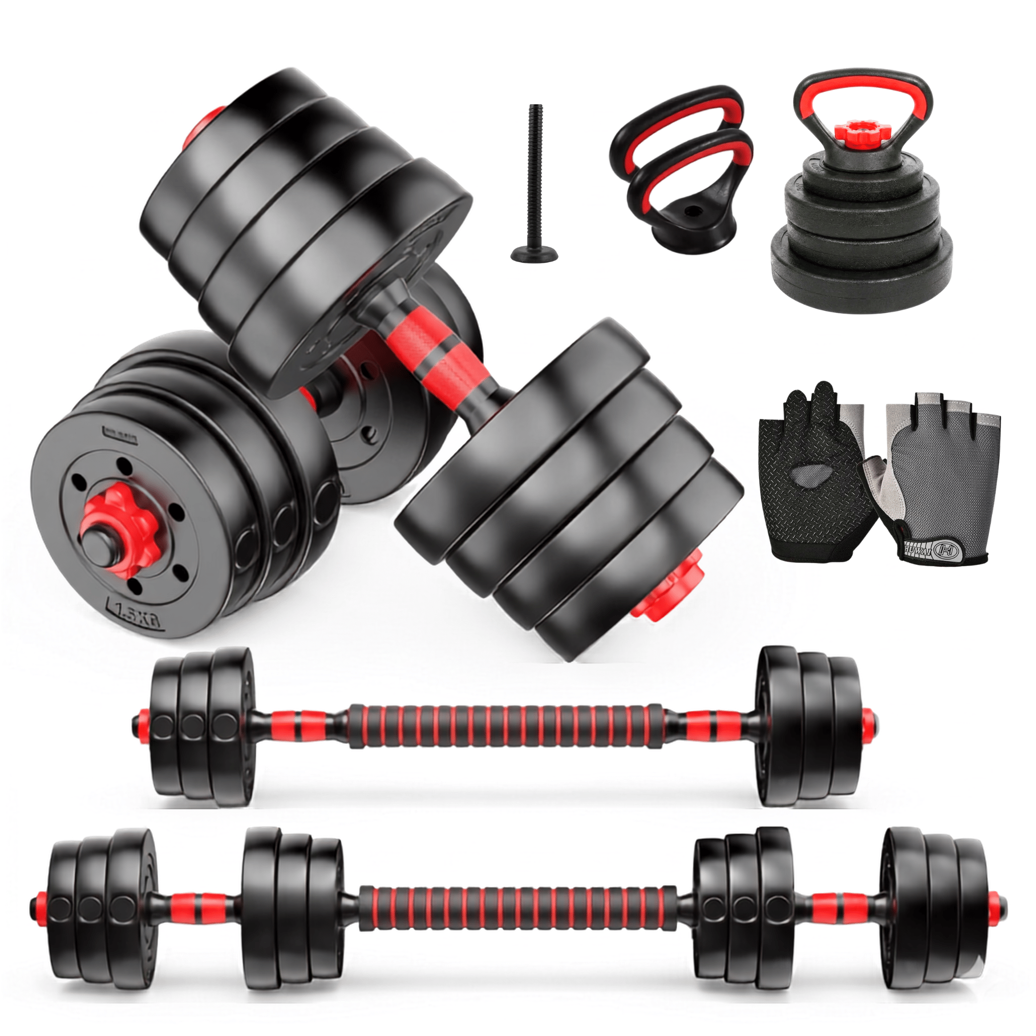 50 KG Adjustable Dumbbells And Barbells - Edinco-Edinco