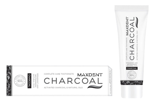 95% Organic Charcoal & Essential Oils Toothpaste, Spearmint & Wintergreen, 75 ml - Edinco - Edinco