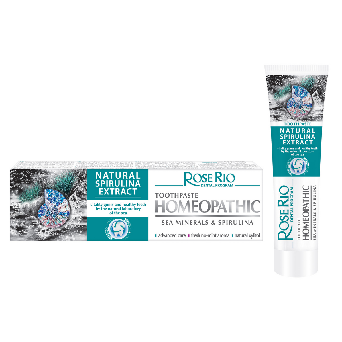 Natural Fluoride-Free Toothpaste, Remineralizing, Spirulina & Sea Minerals