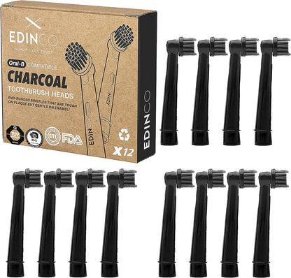 Recyclable Charcoal Toothbrush Heads Compatible with Oral B