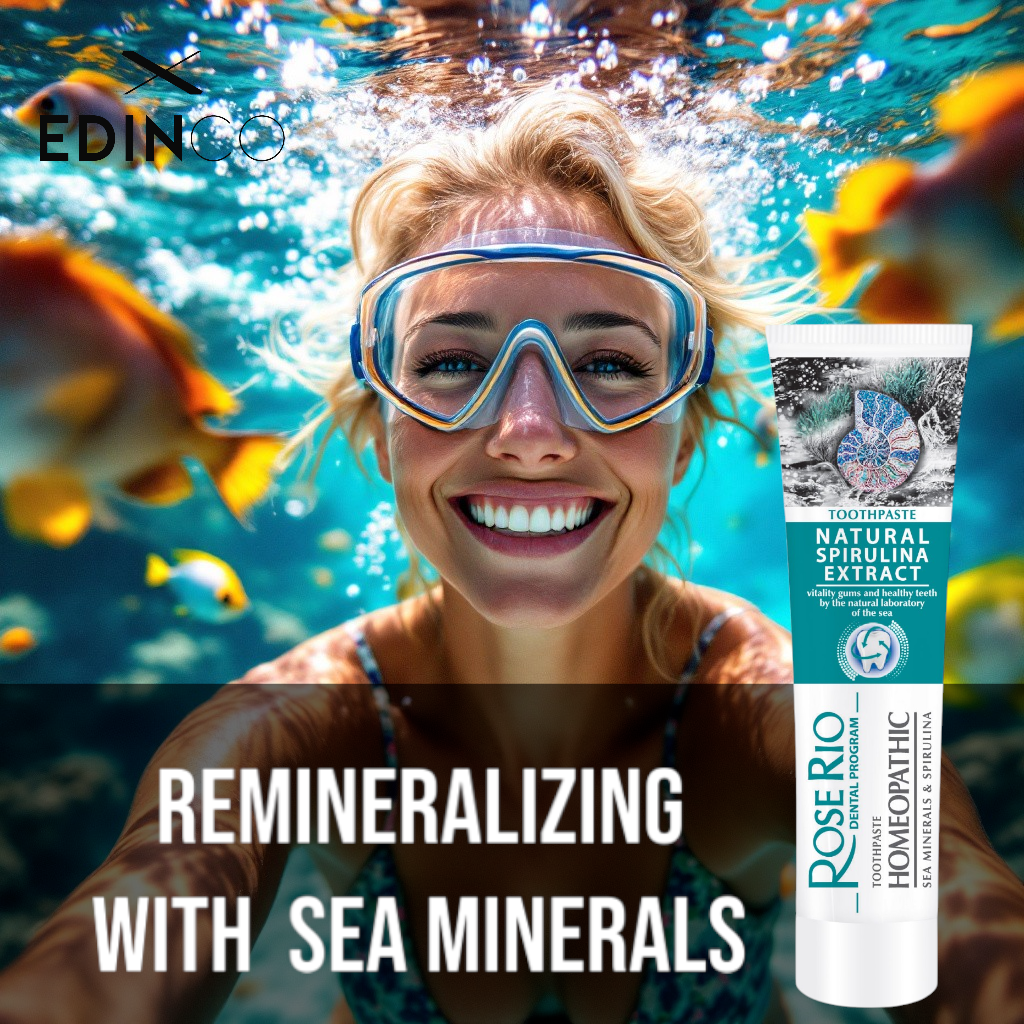 Natural Fluoride-Free Toothpaste, Remineralizing, Spirulina & Sea Minerals