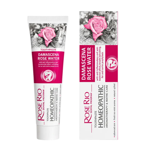 Edinco Damascena Rose Water Toothpaste, Fluoride-Free Non-Mint Toothpaste with Xylitol, Gentle Cleansing for Teeth and Gums, Rose-Flavoured Everyday Oral Care, 65 ml