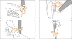 Edinco bike and scooter lock illustrated installation steps for secure use
