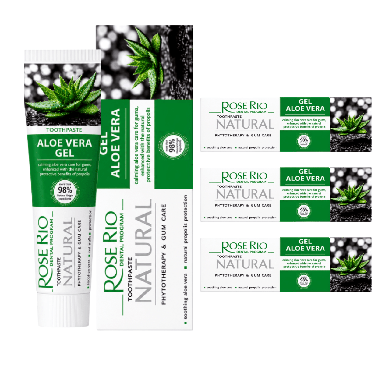 Edinco Aloe Vera Toothpaste with Propolis, SLS-Free and Fluoride-Free, 98% Natural Toothpaste for Gentle Gum Care, 65 ml - Edinco-Edinco