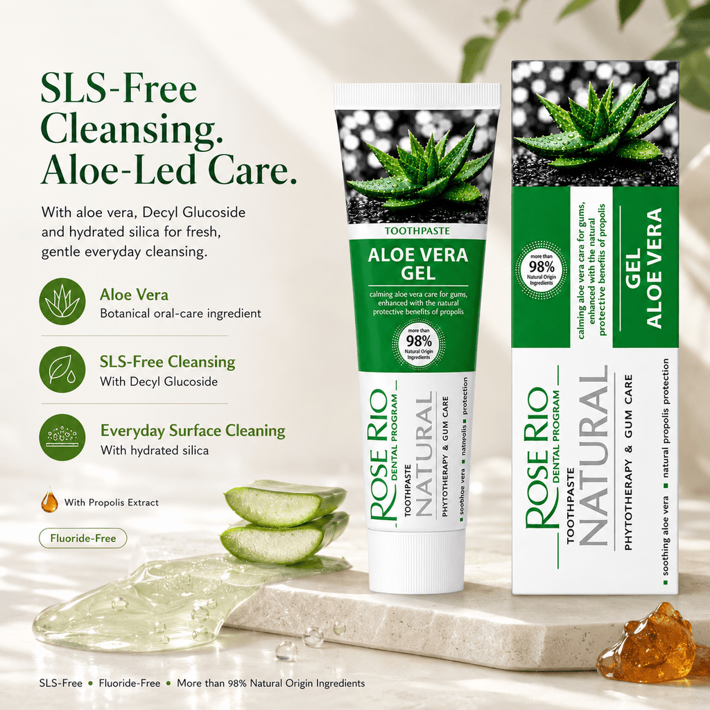 Edinco Aloe Vera Toothpaste with Propolis, SLS-Free and Fluoride-Free, 98% Natural Toothpaste for Gentle Gum Care, 65 ml - Edinco-Edinco