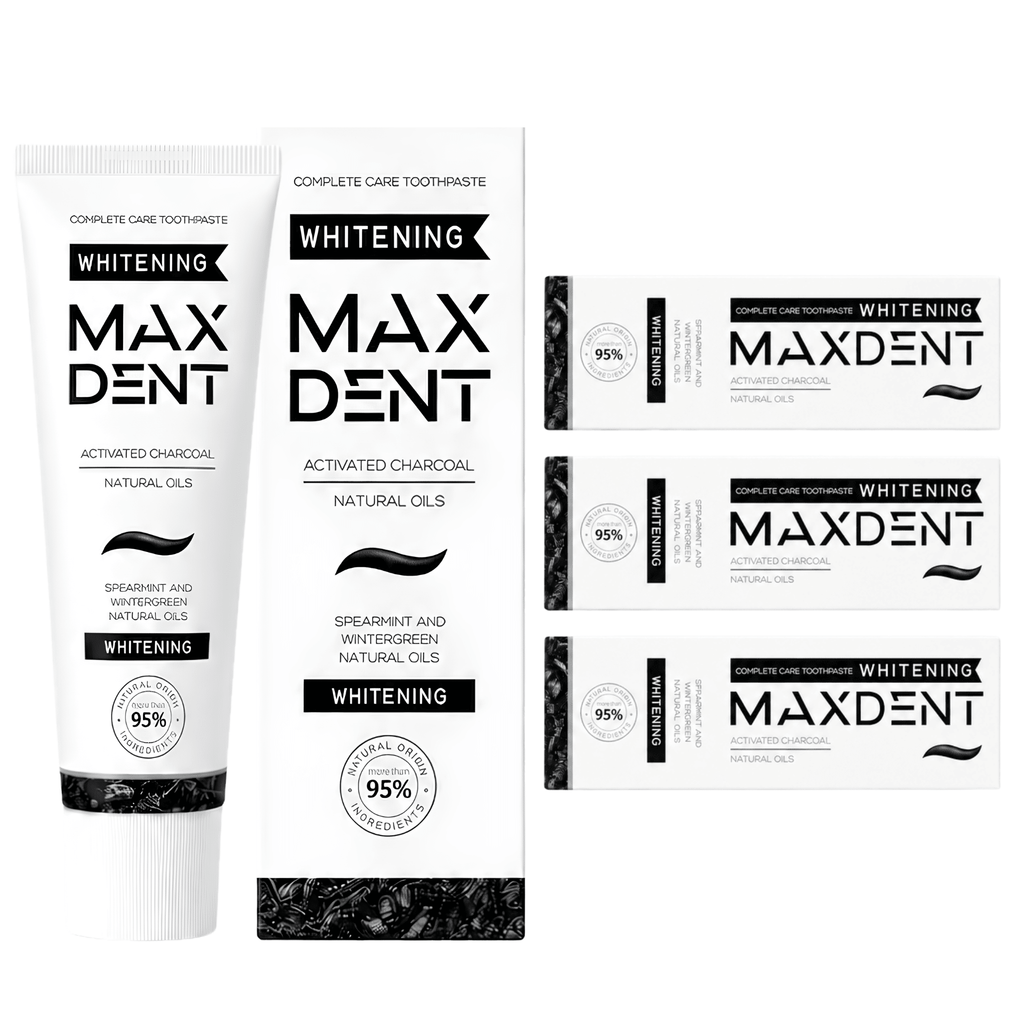 Edinco Charcoal Whitening Toothpaste with Fluoride, Coconut Activated Charcoal, 95% Natural Toothpaste, Surface Stain Removal, Fresh Breath & Tartar Control, 75 ml - Edinco-Edinco