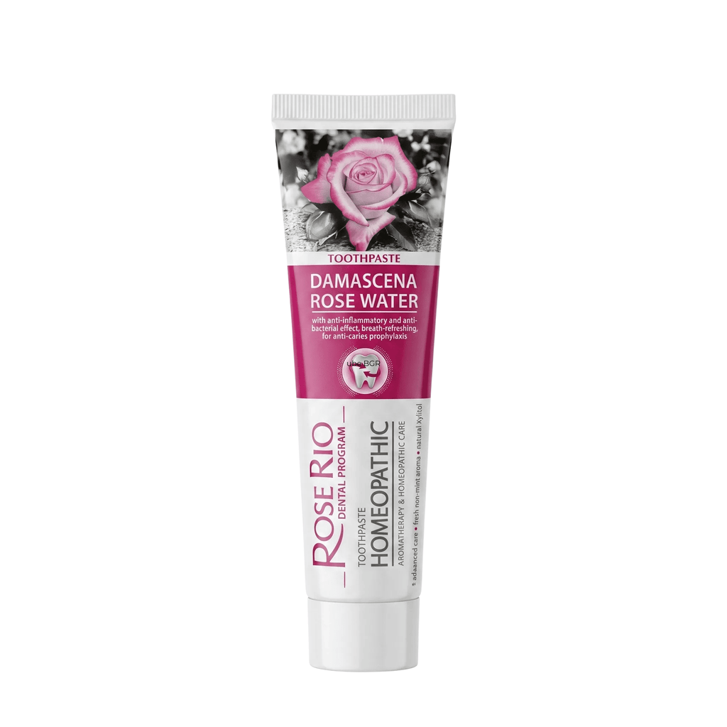 Edinco Damascena Rose Water Toothpaste, Fluoride-Free Non-Mint Toothpaste with Xylitol, Gentle Cleansing for Teeth and Gums, Rose-Flavoured Everyday Oral Care, 65 ml - Edinco-Edinco
