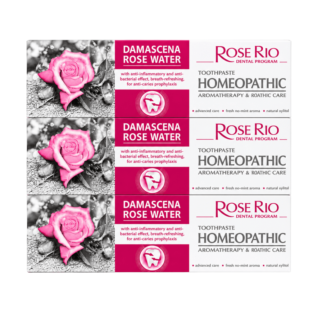 Edinco Damascena Rose Water Toothpaste, Fluoride-Free Non-Mint Toothpaste with Xylitol, Gentle Cleansing for Teeth and Gums, Rose-Flavoured Everyday Oral Care, 65 ml - Edinco-Edinco