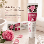 Edinco Damascena Rose Water Toothpaste, Fluoride-Free Non-Mint Toothpaste with Xylitol, Gentle Cleansing for Teeth and Gums, Rose-Flavoured Everyday Oral Care, 65 ml - Edinco-Edinco
