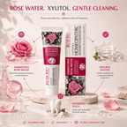 Edinco Damascena Rose Water Toothpaste, Fluoride-Free Non-Mint Toothpaste with Xylitol, Gentle Cleansing for Teeth and Gums, Rose-Flavoured Everyday Oral Care, 65 ml - Edinco-Edinco