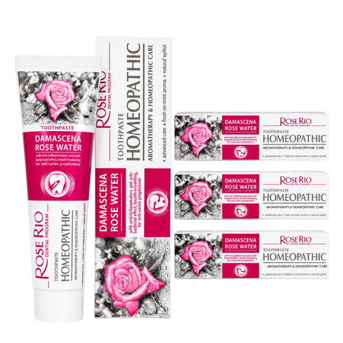 Edinco Damascena Rose Water Toothpaste, Fluoride-Free Non-Mint Toothpaste with Xylitol, Gentle Cleansing for Teeth and Gums, Rose-Flavoured Everyday Oral Care, 65 ml - Edinco-Edinco