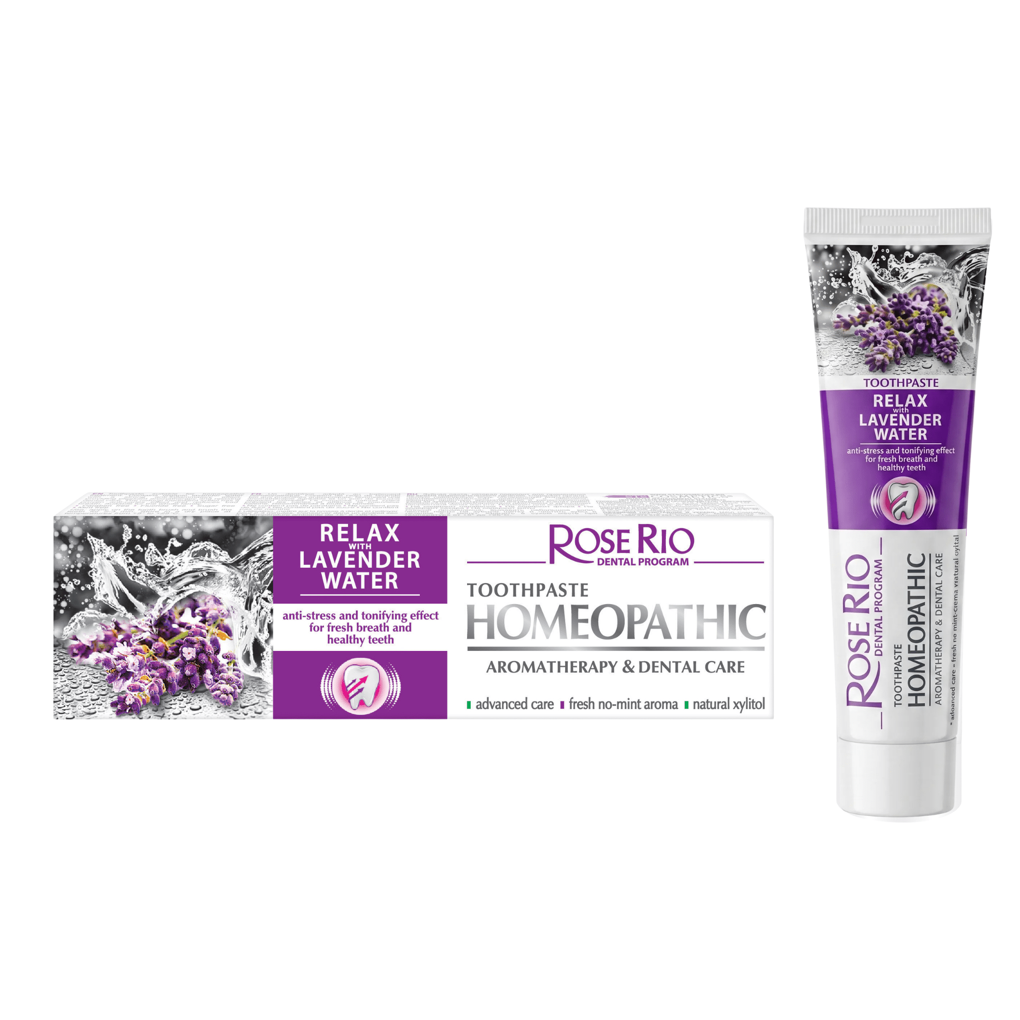 Edinco Lavender Water Toothpaste, Fluoride-Free Non-Mint Formula with Xylitol for Gentle Daily Teeth and Gum Care, 65 ml, 1 Pack - Edinco-Edinco