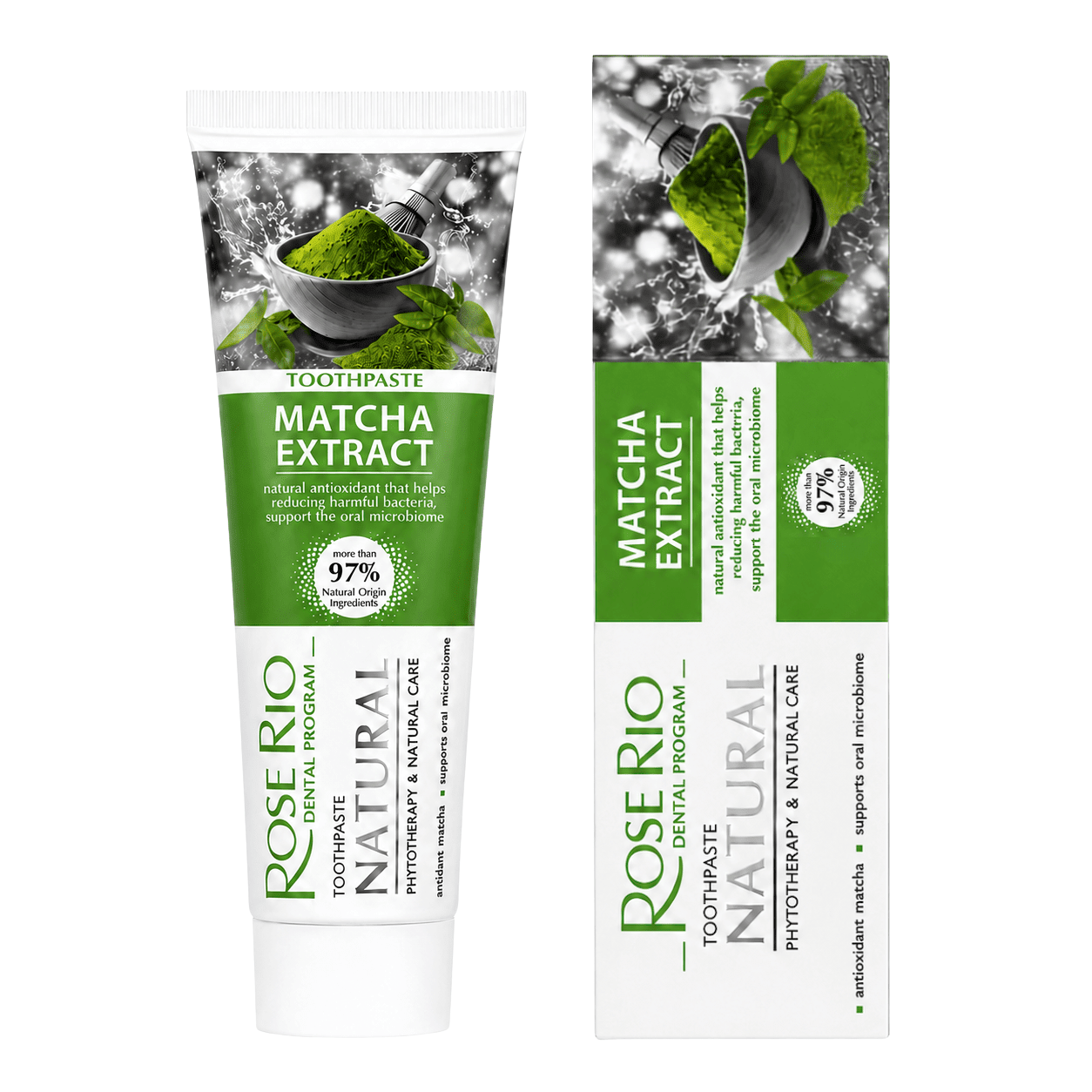 Edinco Matcha Toothpaste with Xylitol, SLS-Free and Fluoride-Free, 97% Natural Toothpaste, Green Tea Formula, 65 ml - Edinco-Edinco