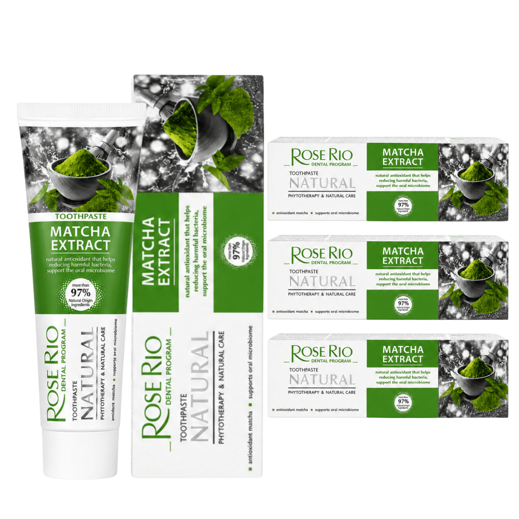 Edinco Matcha Toothpaste with Xylitol, SLS-Free and Fluoride-Free, 97% Natural Toothpaste, Green Tea Formula, 65 ml - Edinco-Edinco