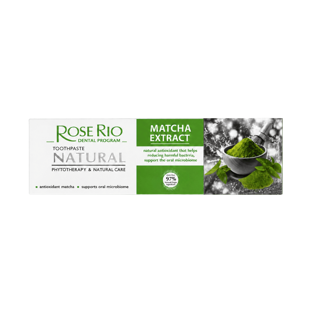Edinco Matcha Toothpaste with Xylitol, SLS-Free and Fluoride-Free, 97% Natural Toothpaste, Green Tea Formula, 65 ml - Edinco-Edinco