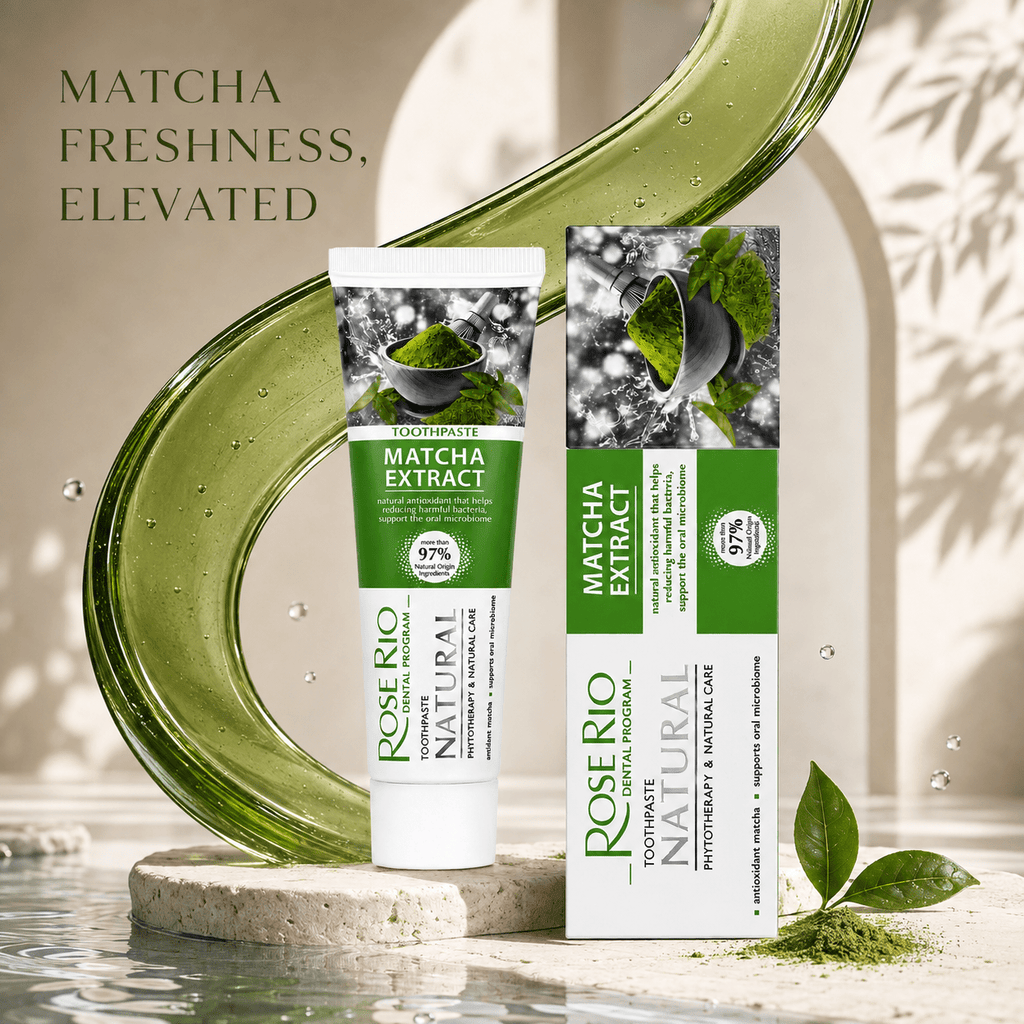 Edinco Matcha Toothpaste with Xylitol, SLS-Free and Fluoride-Free, 97% Natural Toothpaste, Green Tea Formula, 65 ml - Edinco-Edinco