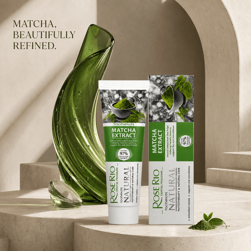 Edinco Matcha Toothpaste with Xylitol, SLS-Free and Fluoride-Free, 97% Natural Toothpaste, Green Tea Formula, 65 ml - Edinco-Edinco