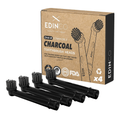 Edinco Oral B compatible toothbrush heads in charcoal with end-rounded bristles for plaque removal