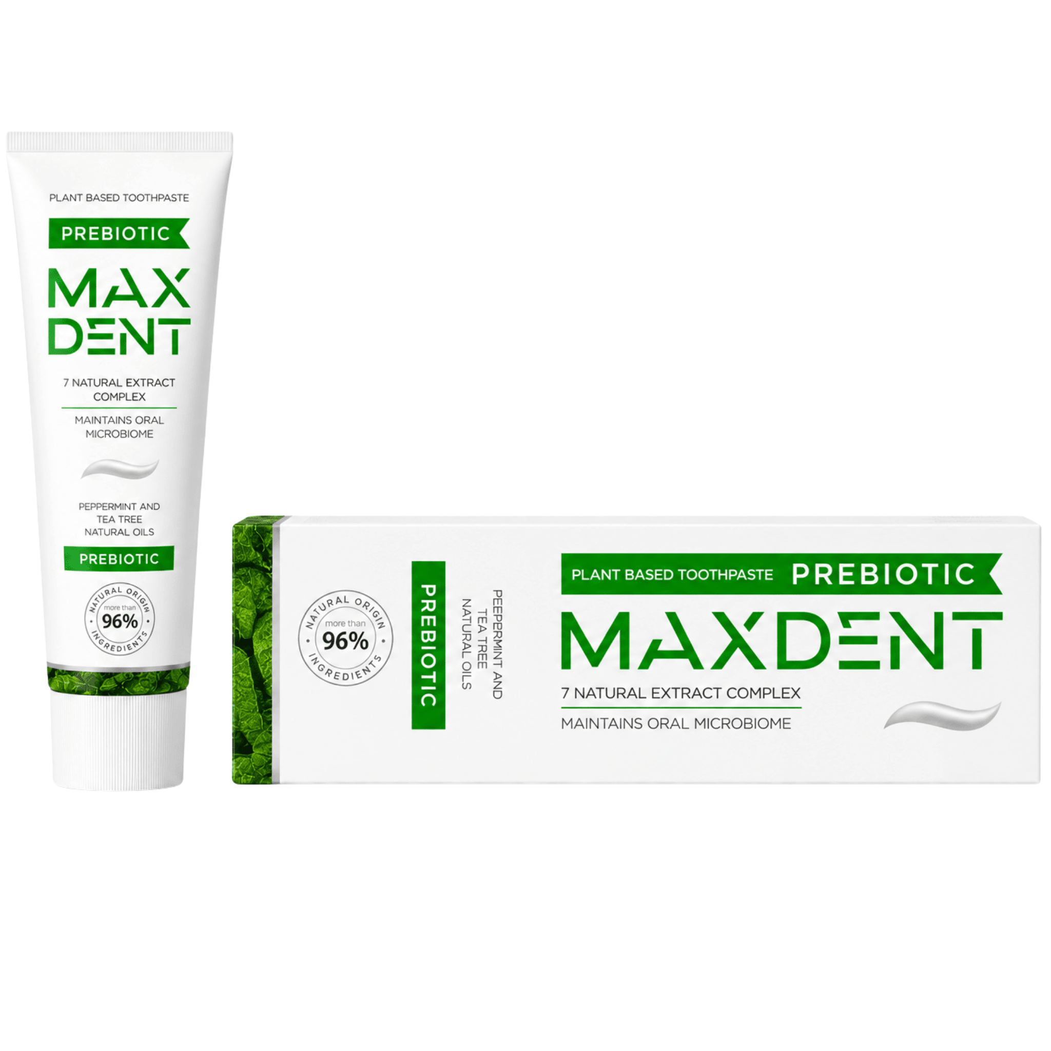 Edinco Prebiotic Toothpaste, SLS-Free & Fluoride-Free, 96% Natural Toothpaste, with Inulin, Fructose, 7 Natural Extracts, Peppermint & Tea Tree Oils, 75 ml - Edinco-Edinco
