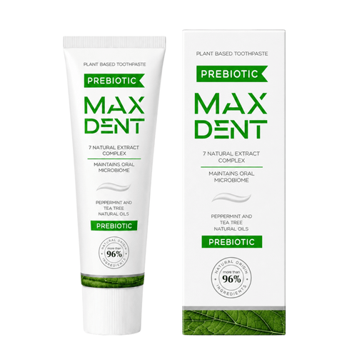 Edinco Prebiotic Toothpaste, SLS-Free & Fluoride-Free, 96% Natural Toothpaste, with Inulin, Fructose, 7 Natural Extracts, Peppermint & Tea Tree Oils, 75 ml - Edinco-Edinco