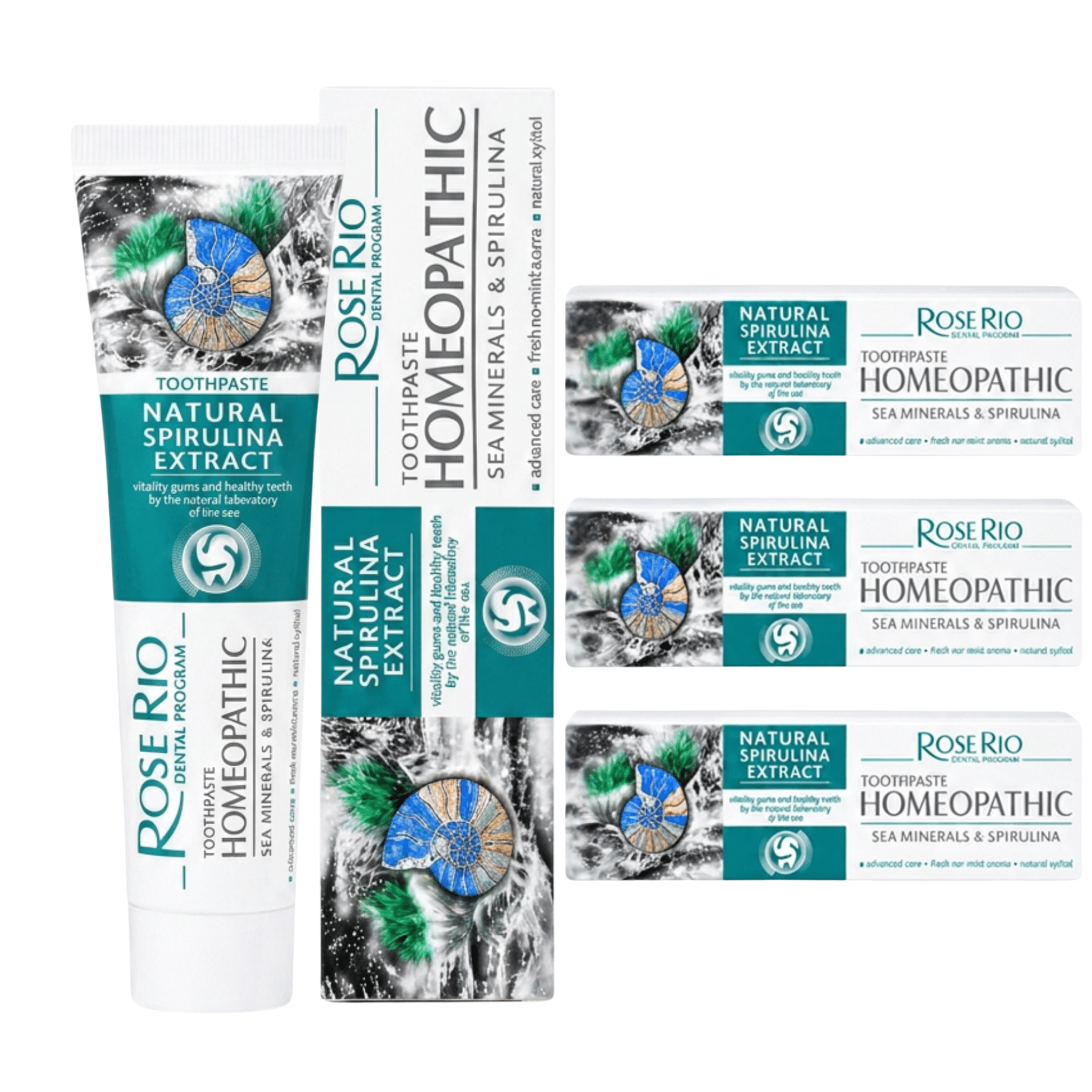 Edinco Sea Minerals and Spirulina Toothpaste, Fluoride-Free with Xylitol for Enamel-Conscious Daily Oral Care, 65 ml - Edinco-Edinco
