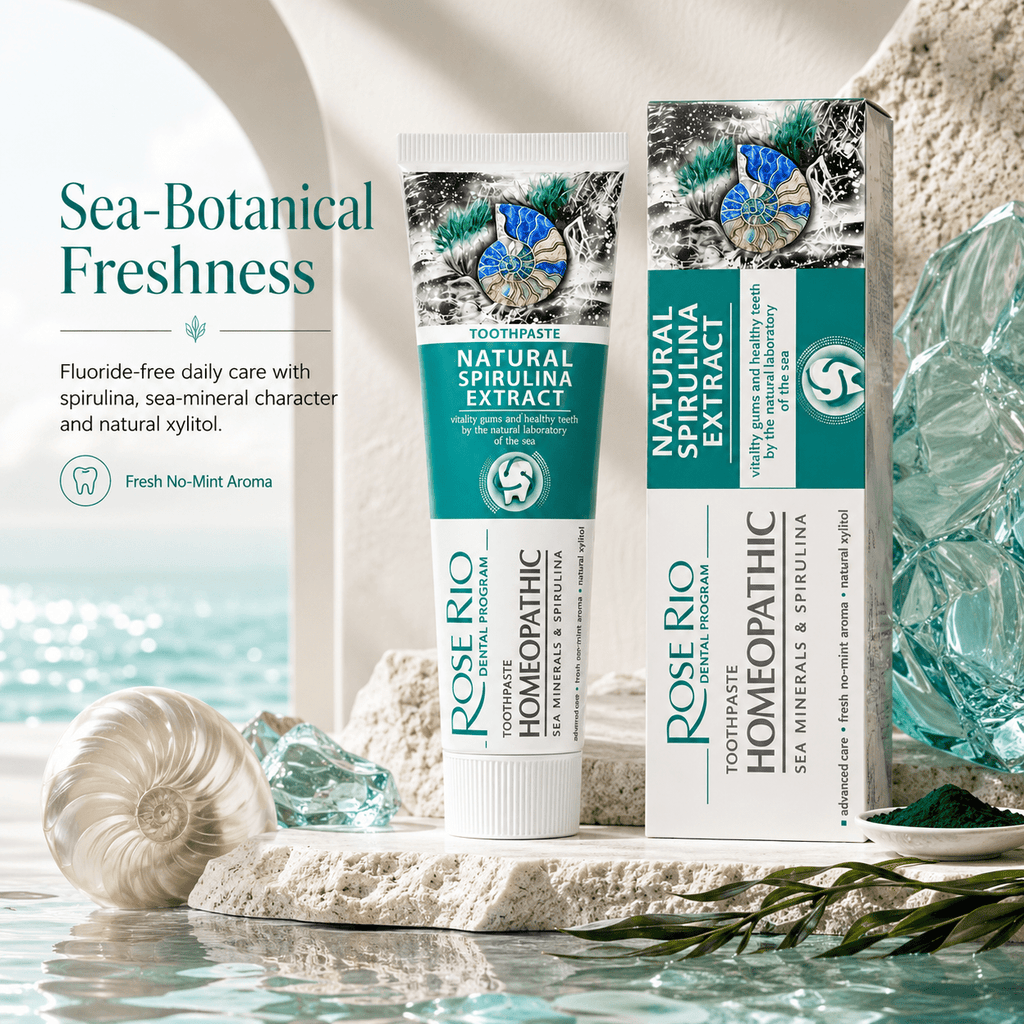 Edinco Sea Minerals and Spirulina Toothpaste, Fluoride-Free with Xylitol for Enamel-Conscious Daily Oral Care, 65 ml - Edinco-Edinco