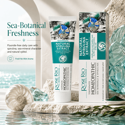Edinco Sea Minerals and Spirulina Toothpaste, Fluoride-Free with Xylitol for Enamel-Conscious Daily Oral Care, 65 ml - Edinco-Edinco