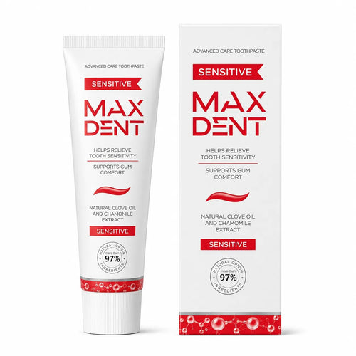 Edinco Sensitive Toothpaste with Potassium Nitrate and Fluoride, 97% Natural-Origin Toothpaste, for Sensitive Teeth & Gums, SLS-Free with Clove Oil & Chamomile, 75 ml - Edinco-Edinco