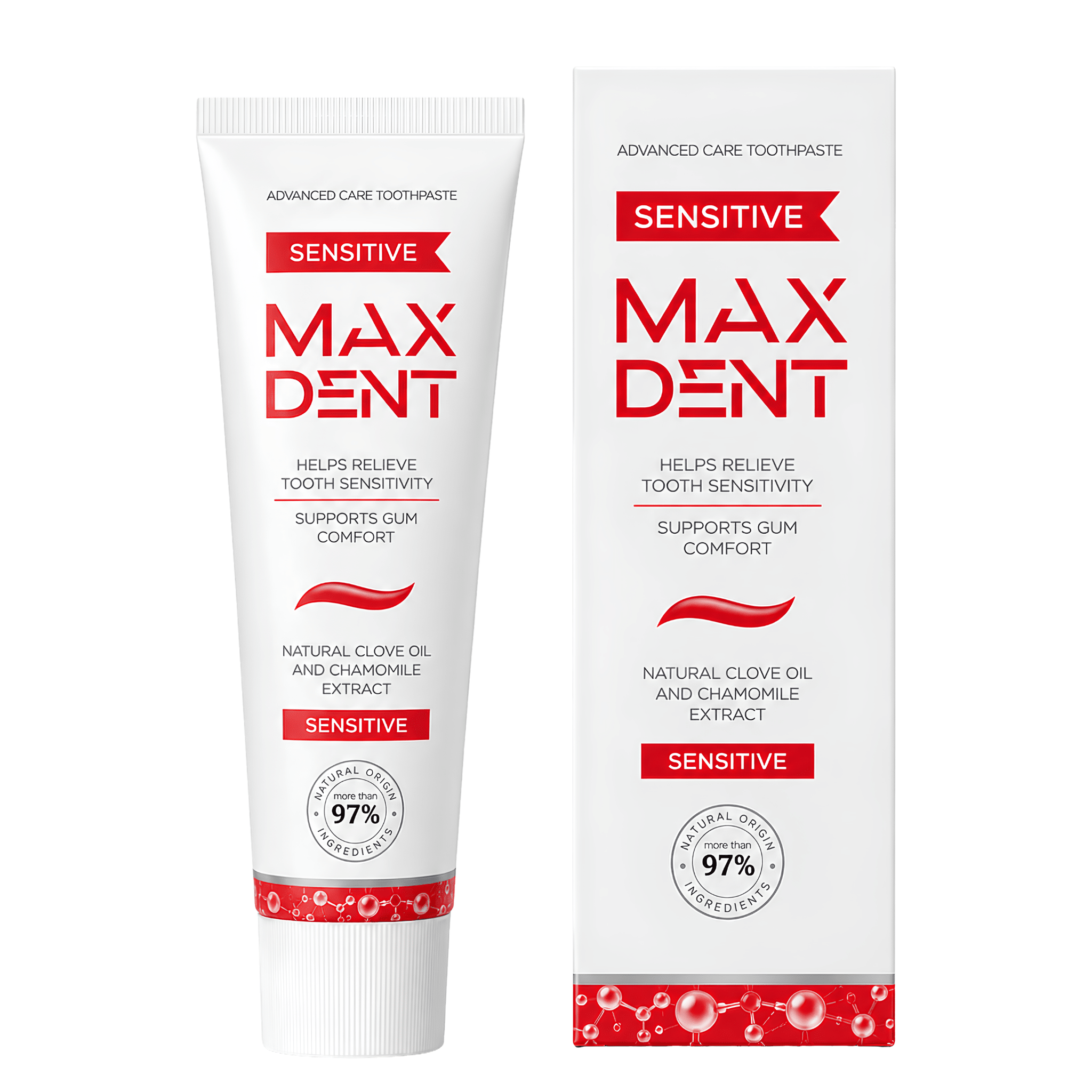 Edinco Sensitive Toothpaste with Potassium Nitrate and Fluoride, 97% Natural-Origin Toothpaste, for Sensitive Teeth & Gums, SLS-Free with Clove Oil & Chamomile, 75 ml - Edinco-Edinco