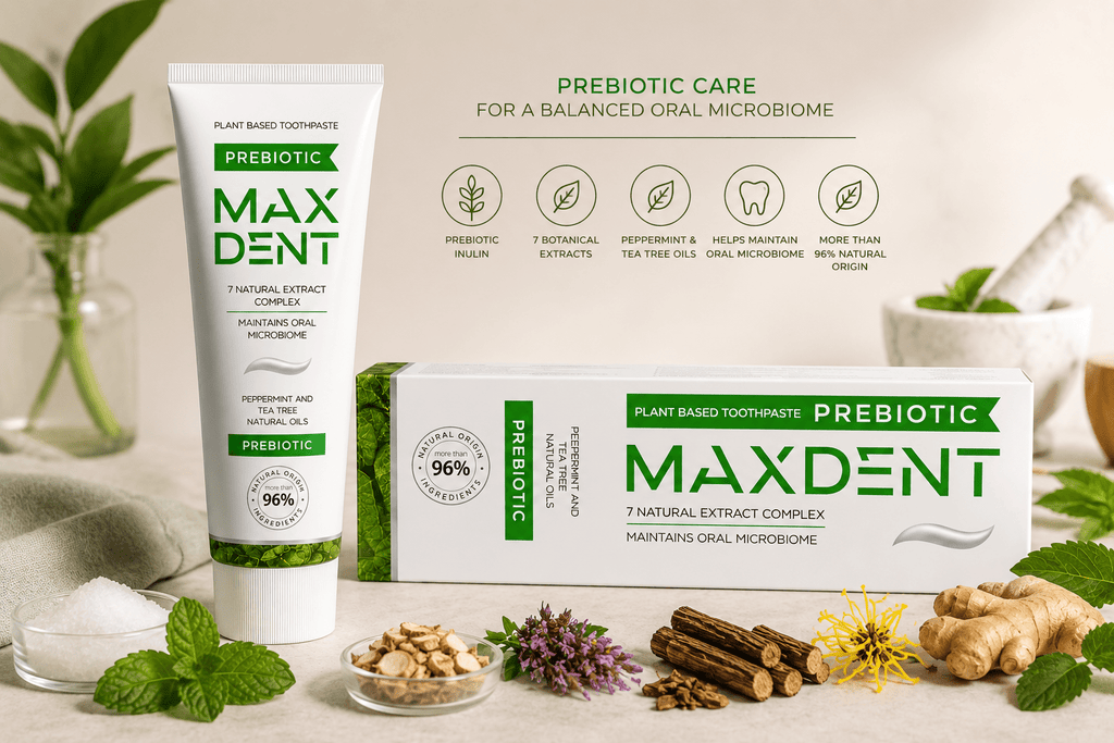 MaxDent Prebiotic Plant-Based Toothpaste for Oral Microbiome Care – 75 ml - Edinco-Edinco