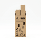 Edinco eco-friendly brown kraft paper packaging box for 4-pack recyclable charcoal toothbrush heads compatible with Philips Sonicare