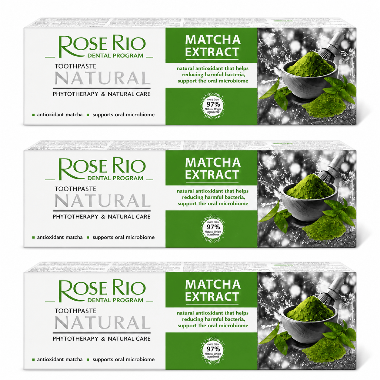Rose Rio Natural Matcha Toothpaste with Xylitol for Oral Microbiome Care – 65 ml - Edinco-Edinco
