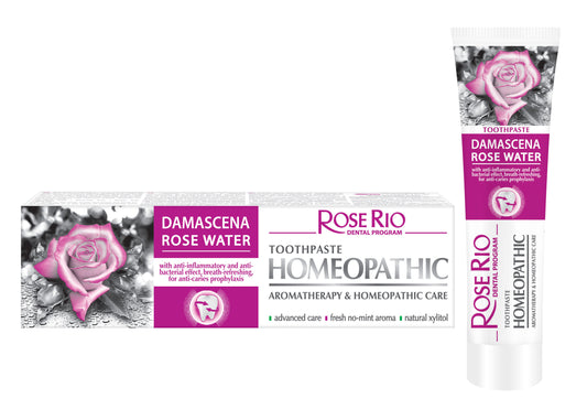 Natural Fluoride-Free Rose Toothpaste 65ml - Organic Rose & Xylitol