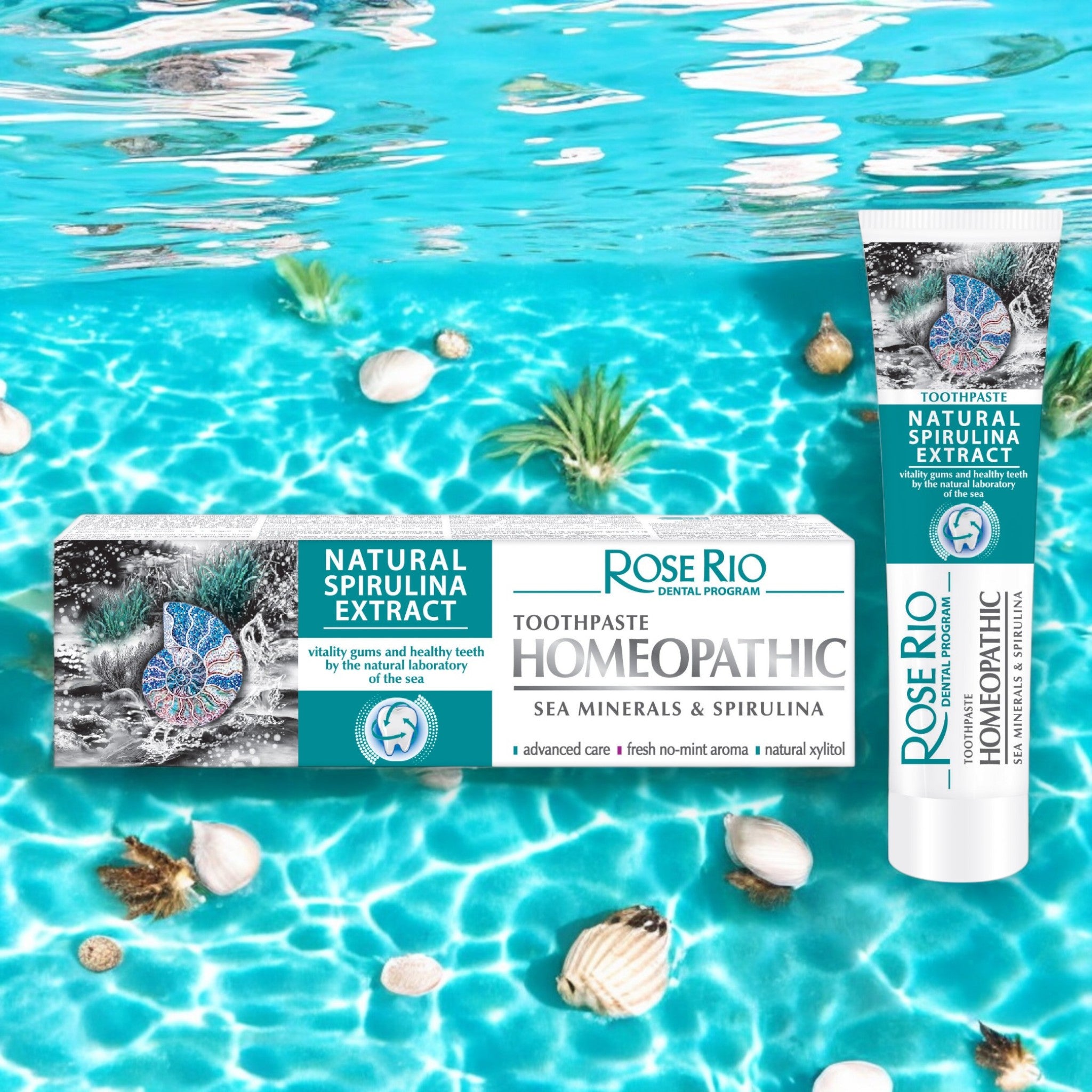 Natural Fluoride-Free Toothpaste, Remineralizing, Spirulina & Sea Minerals